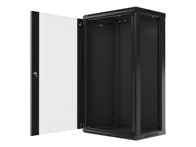 Lanberg WF01-6422-10B rack cabinet 22U Wall mounted rack Black-4