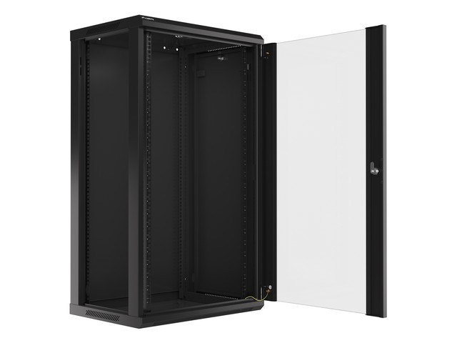 Lanberg WF01-6422-10B rack cabinet 22U Wall mounted rack Black-1