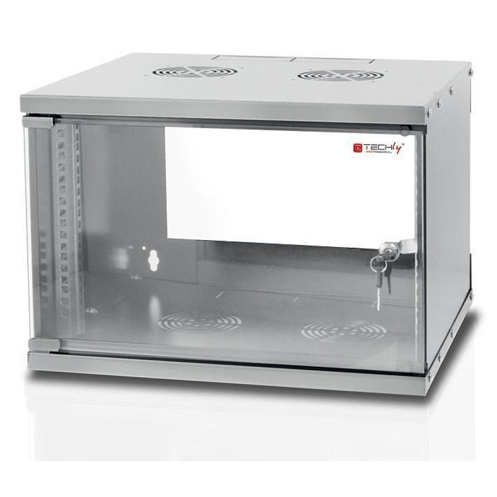 Zidni ormarić TECHLY I-CASE EL-1006G45 (19, 6U prof., 450, sastavljen) sivi-0