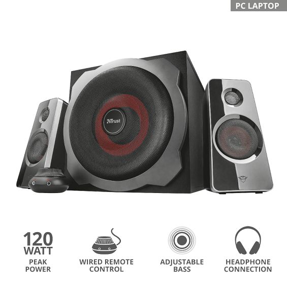 Trust GXT 38 2.1 Black Wired 60 W-8