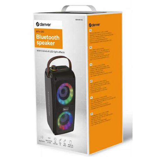 Party zvučnik DENVER BTV-230 (100W, Bluetooth, USB, RGB)-2