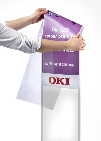 Totem OKI Oki plastični totem samostojeći (veličina medija banneri do 30x120cm)-0