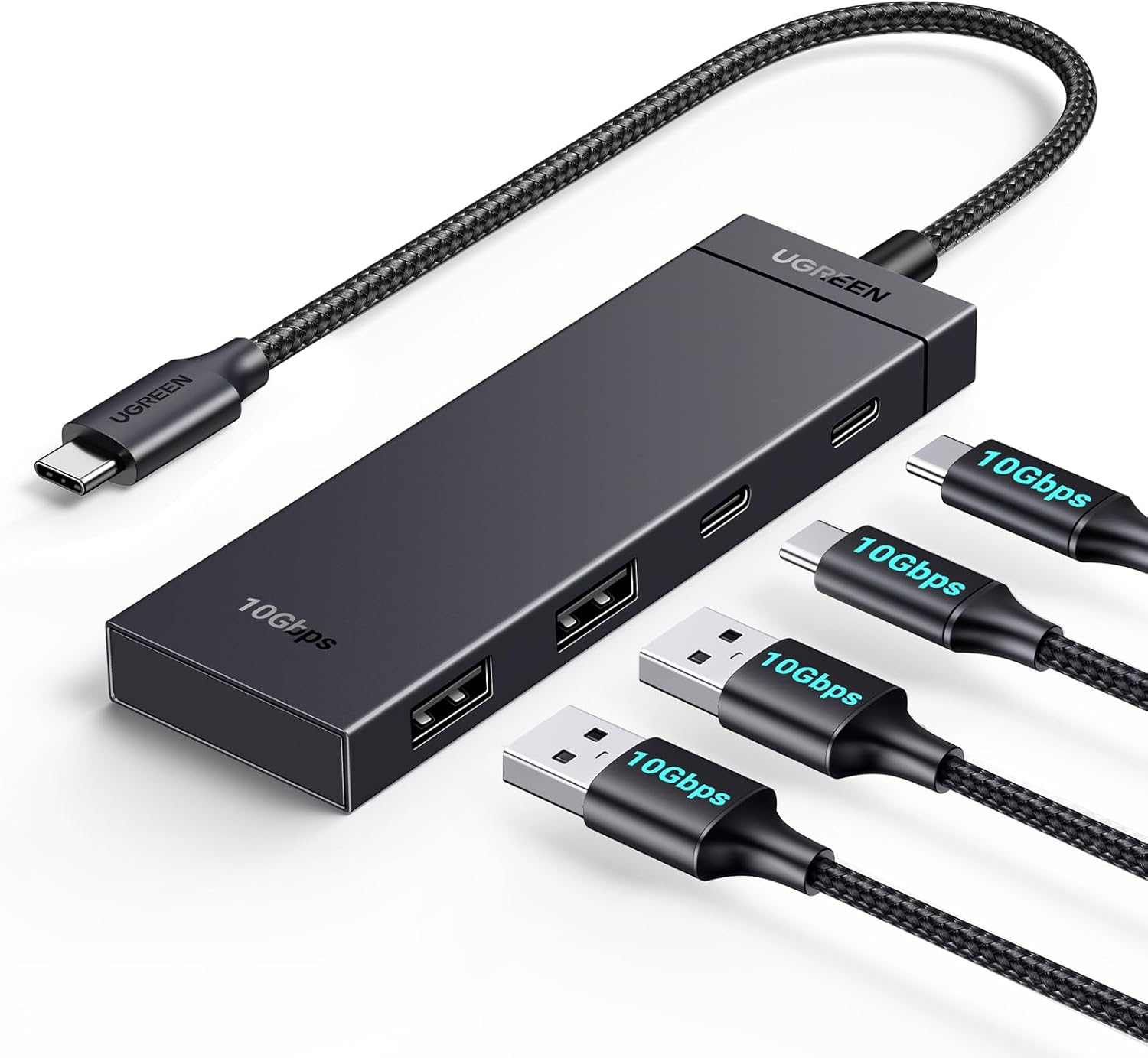 Ugreen USB-C Hub 10Gbps with 2x USB-C 3.2 and 2x USB 3.2-0