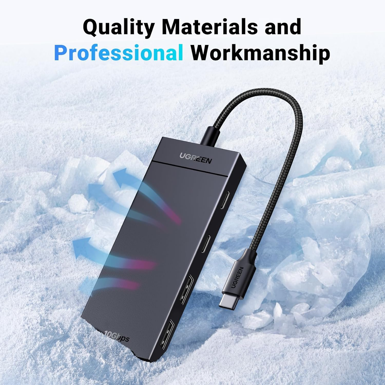 Ugreen USB-C Hub 10Gbps with 2x USB-C 3.2 and 2x USB 3.2-3