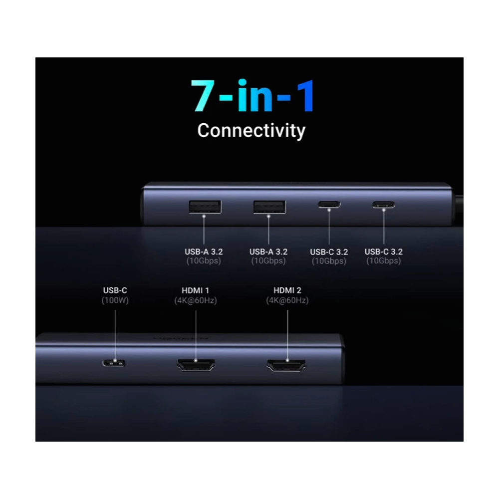Docking Station UGREEN 6in1 USB-C 100W PD-8
