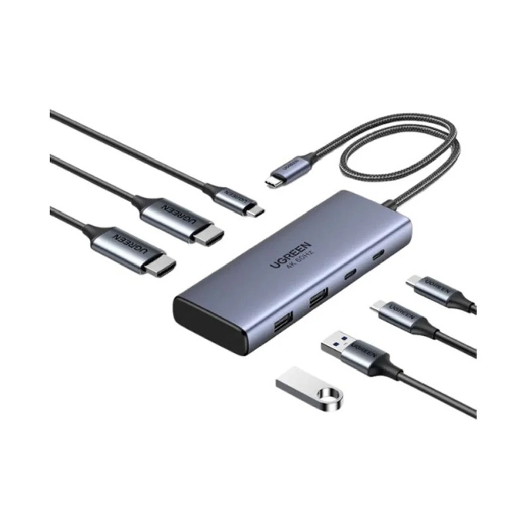 Docking Station UGREEN 6in1 USB-C 100W PD-7