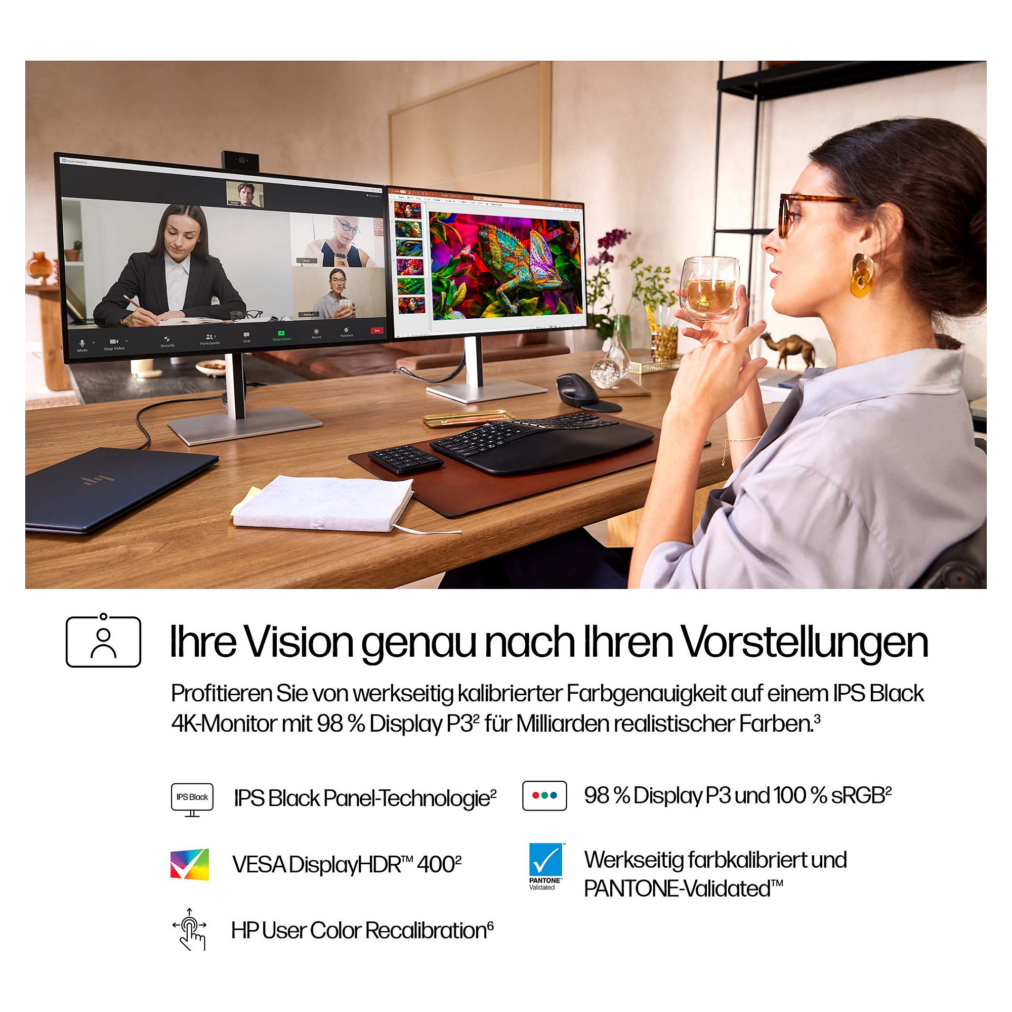 Monitor HP MON 27 S7 Pro 4K (27", 3840 x 2160, IPS, 5 ms, 400 cd/m2, 178 / 178, 20001, HDMI, DP, 2xUSB Type-C 10Gbps, 5xUSB Type-A 10Gbps)-3