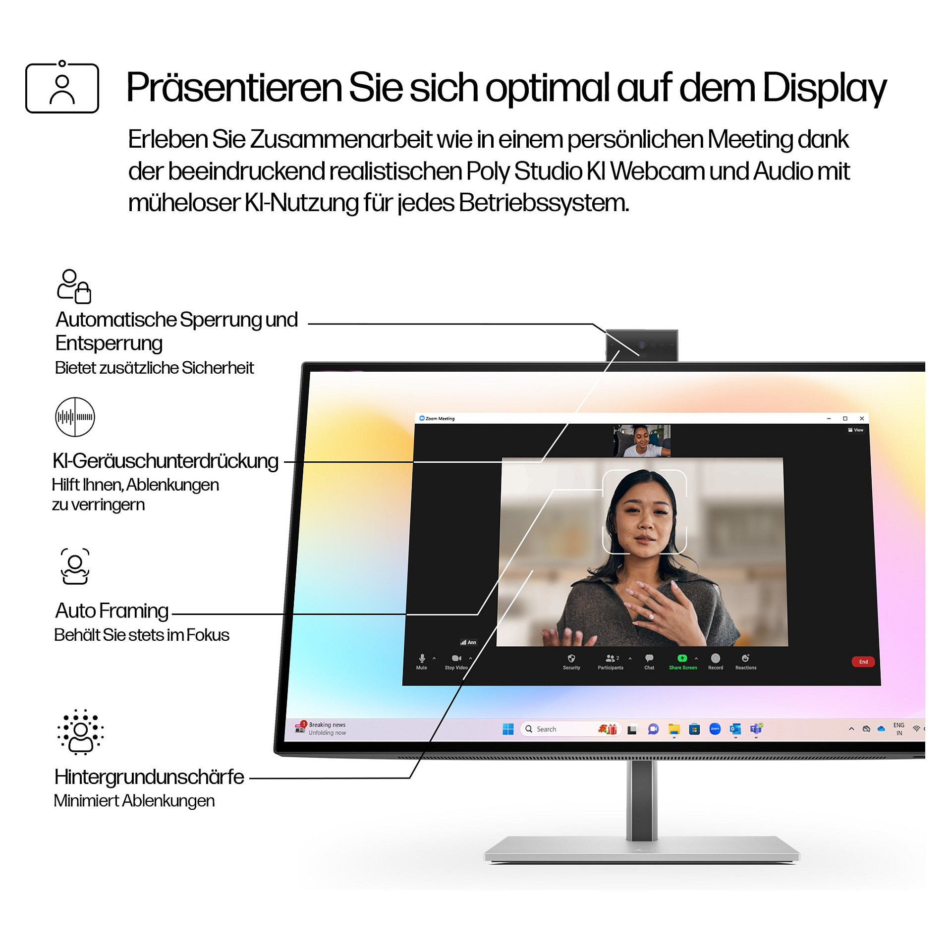Monitor HP MON 27 S7 Pro 4K (27", 3840 x 2160, IPS, 5 ms, 400 cd/m2, 178 / 178, 20001, HDMI, DP, 2xUSB Type-C 10Gbps, 5xUSB Type-A 10Gbps)-10