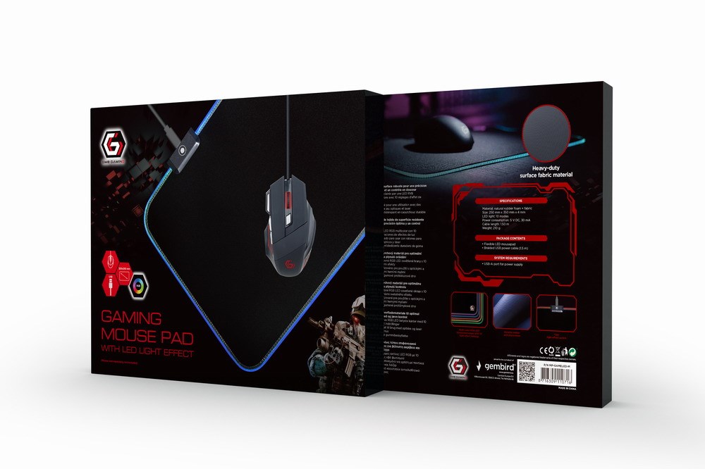 Podloga za miš GEMBIRD MP-GAMELED-L (Gaming) crna-7