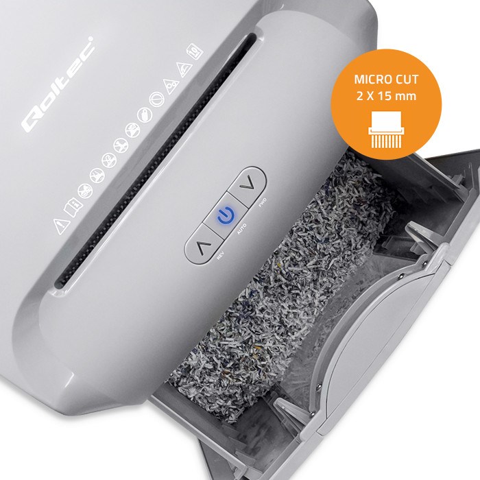 Uništavač papira QOLTEC 50329 AFFILATI (23L, tihi, Micro cut)-3