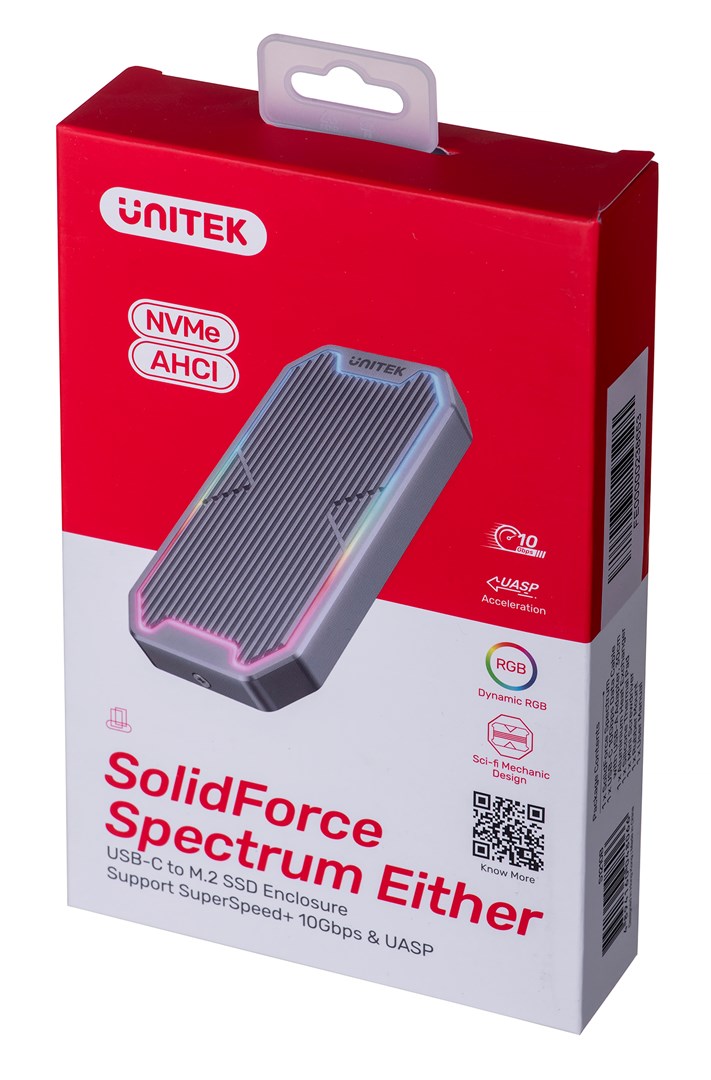 UNITEK M.2 NVME/SATA ENCLOSURE, USB-C-8