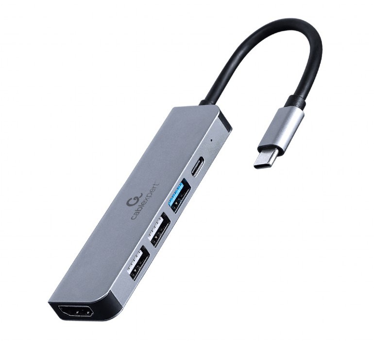 Višenamjenski adapter GEMBIRD A-CM-COMBO5-03 (USB Type-C 5-u-1 Hub, HDMI, PD)
