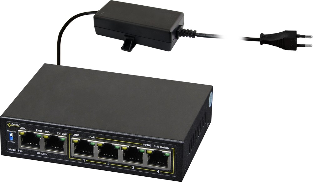 PoE Switch PULSAR S64 (4x PoE+, 2x Uplink)-2