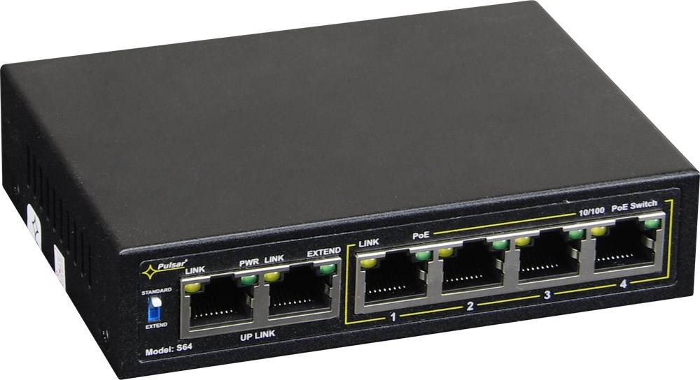 PoE Switch PULSAR S64 (4x PoE+, 2x Uplink)-3