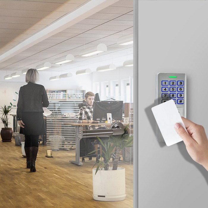 Brava s kodom QOLTEC Oberon 52447 (s čitačem otiska prsta, RFID, zvono, IP68, EM)-5