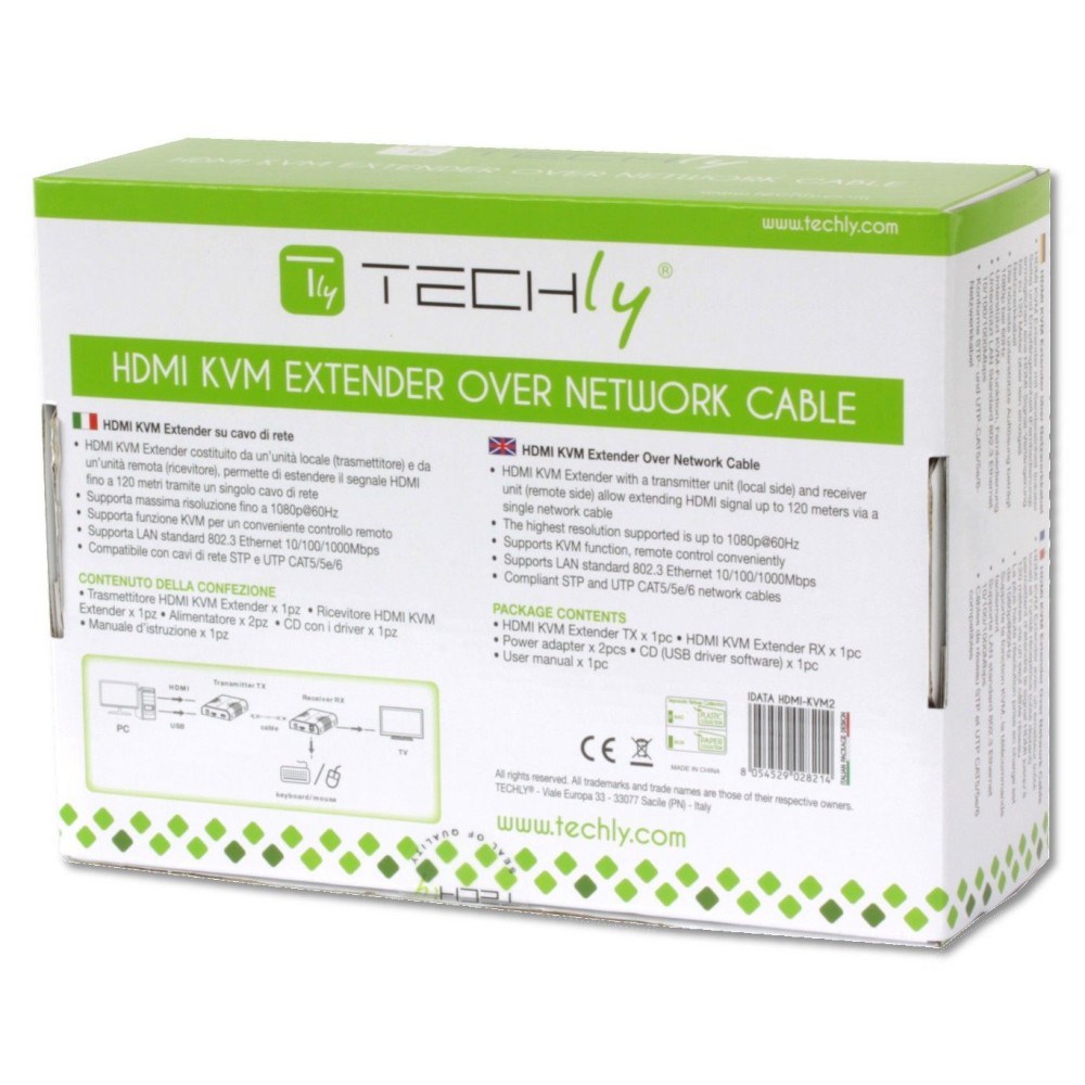 Kvm pojačivač TECHLY IDATA HDMI-KVM2 (odašiljač i prijemnik)-8