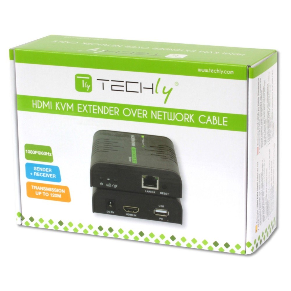 Kvm pojačivač TECHLY IDATA HDMI-KVM2 (odašiljač i prijemnik)-1