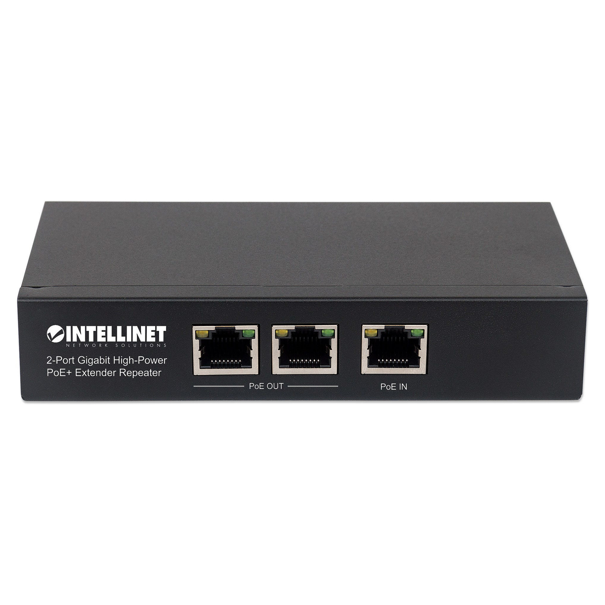 Intellinet 2-Port Gigabit High-Power PoE+ Extender Repeater (IEEE 802.3at/af, metalno kućište, crna boja)-2