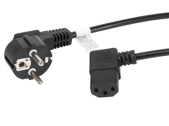 Naponski kabel Lanberg CA-C13C-12CC-0018-BK crni 2 m C13 spojnica CEE7/7
