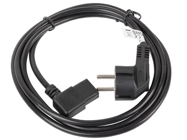 Naponski kabel Lanberg CA-C13C-12CC-0018-BK crni 2 m C13 spojnica CEE7/7-1