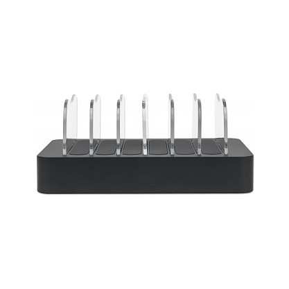 Stanica za punjenje MANHATTAN 6-portna (6x USB-A, 2.4A, Smart IC, crna)-3