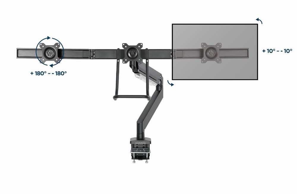 Podesiva ruka za monitor GEMBIRD MA-DA3-03 (tri monitora, 17”-27”, do 6 kg)-24