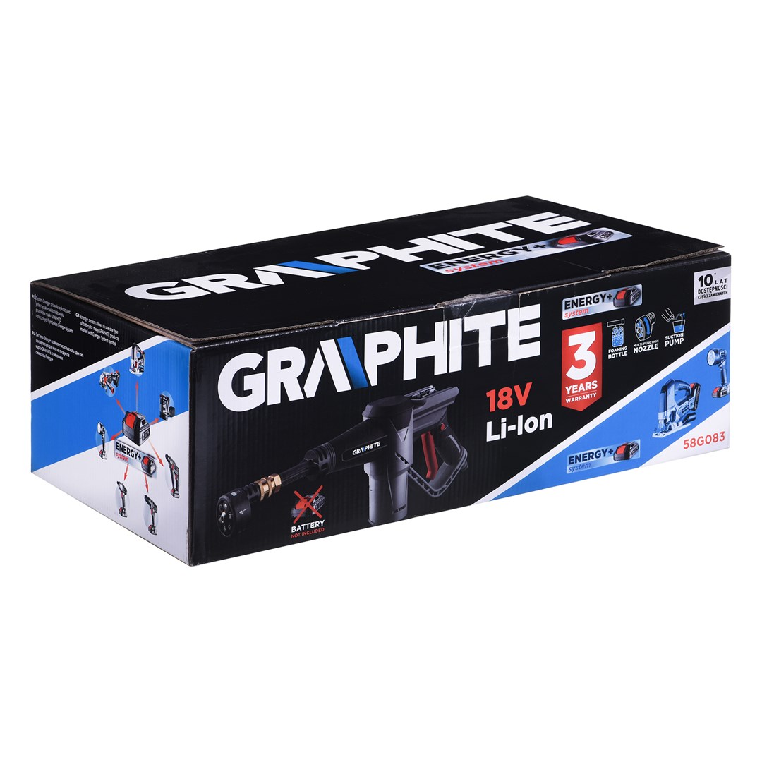 Visokotlačni perač GRAPHITE Energy+ (bežični, 18V)