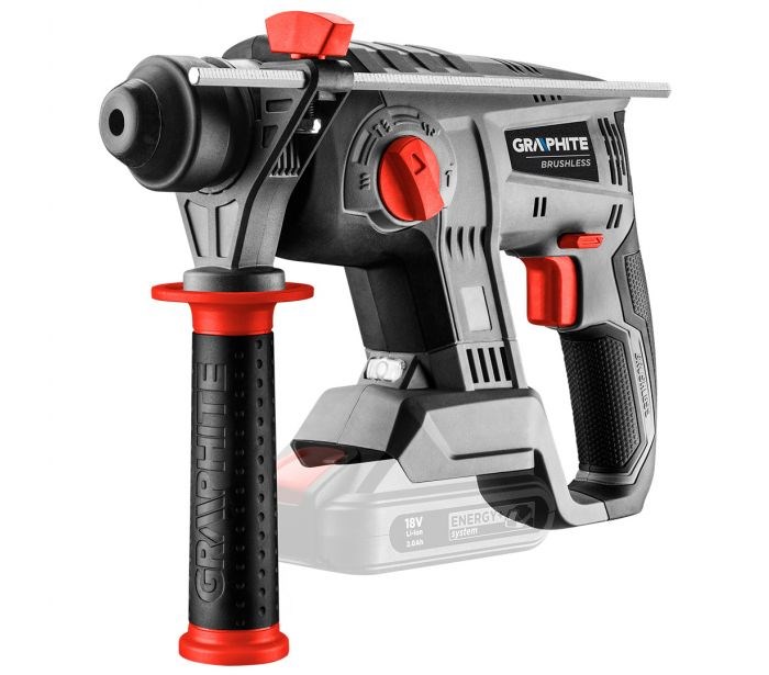 Akumulatorski rotacijski čekić GRAPHITE 58G027 Energy+ (18V, SDS Plus, bez baterije)-0