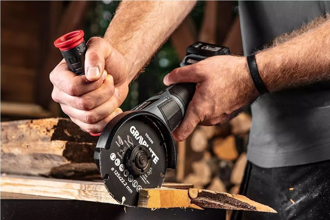 Kutna brusilica na baterije GRAPHITE Energy+ 18V (bez baterije, bez četkica, disk 125 mm)-5