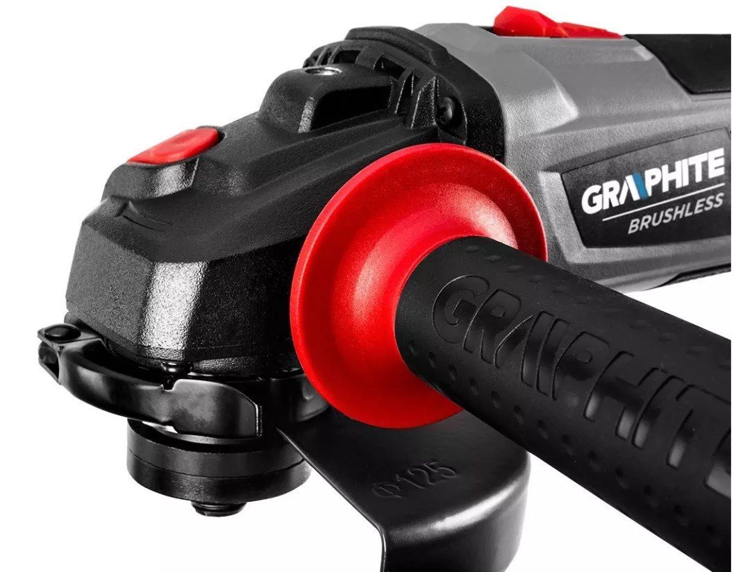 Kutna brusilica na baterije GRAPHITE Energy+ 18V (bez baterije, bez četkica, disk 125 mm)-8