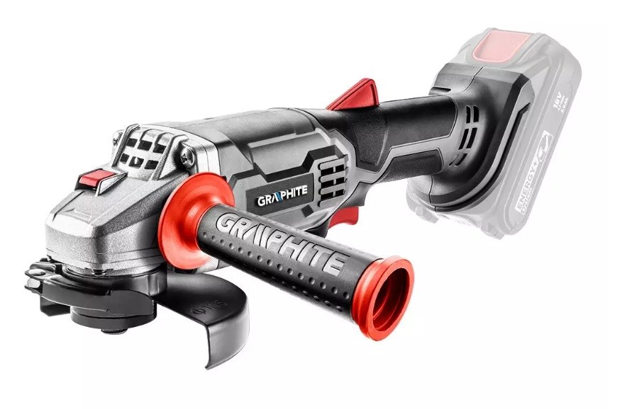 Kutna brusilica na baterije GRAPHITE Energy+ 18V (bez baterije, bez četkica, disk 115 mm)-0