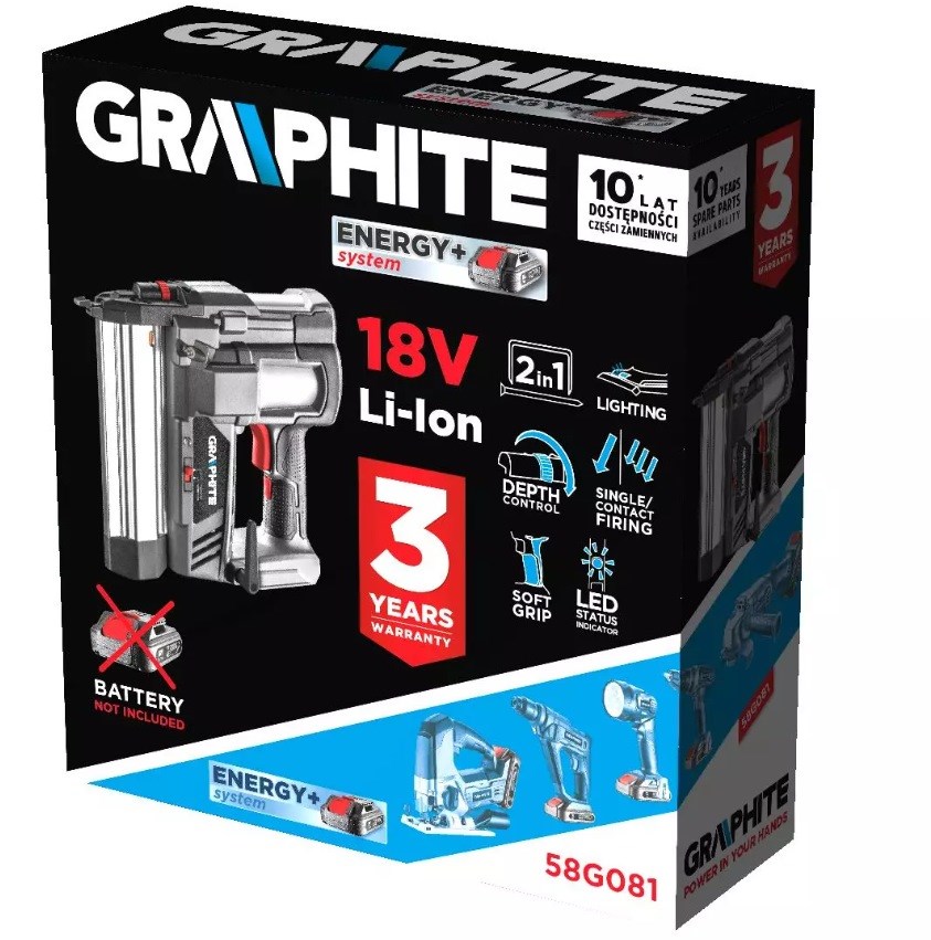 Bežična klamerica GRAPHITE 2-u-1 Energy+ (18V Li-Ion, bez baterije)-7