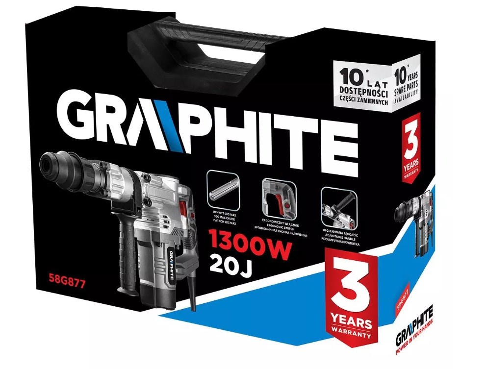 Čekić za rušenje GRAPHITE SDS Max (1300W)-5