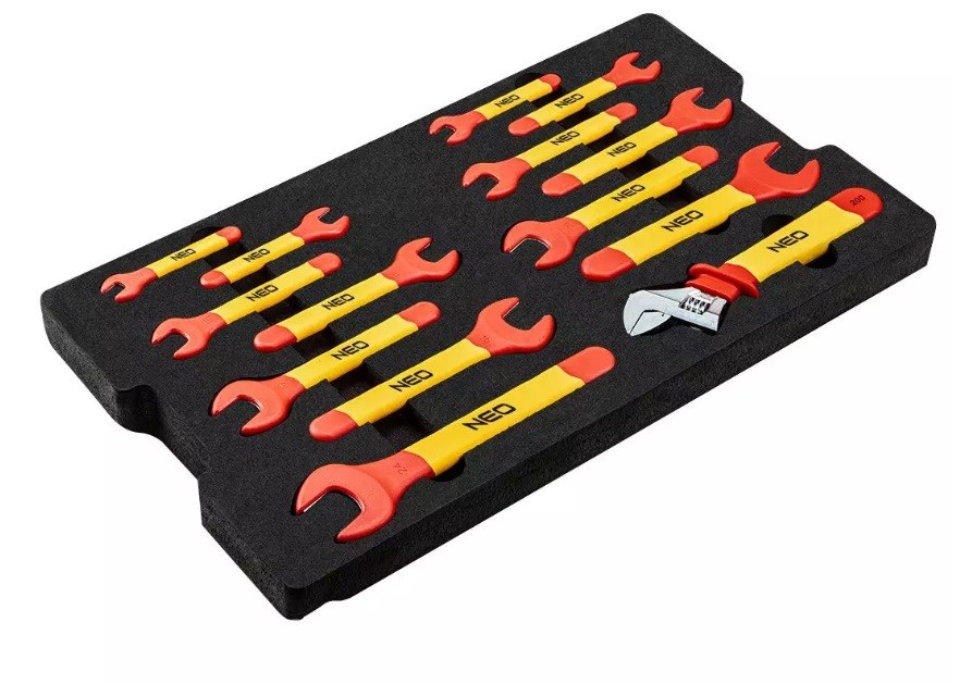 Kutija s alatom NEO TOOLS 01-311 za električare (52 kom, 22" kofer, IP67)-4