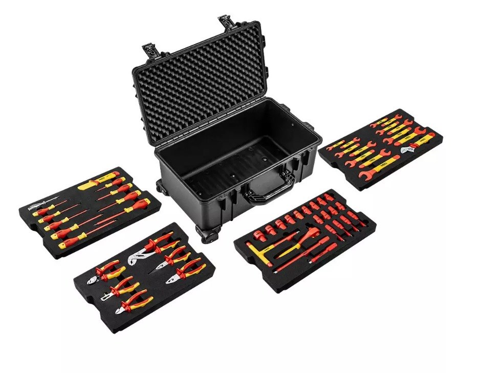 Kutija s alatom NEO TOOLS 01-311 za električare (52 kom, 22" kofer, IP67)-0