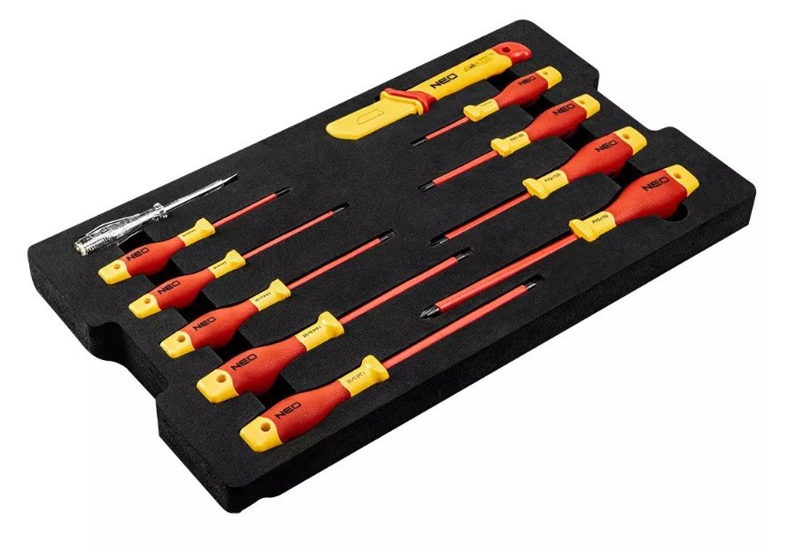 Kutija s alatom NEO TOOLS 01-311 za električare (52 kom, 22" kofer, IP67)-2