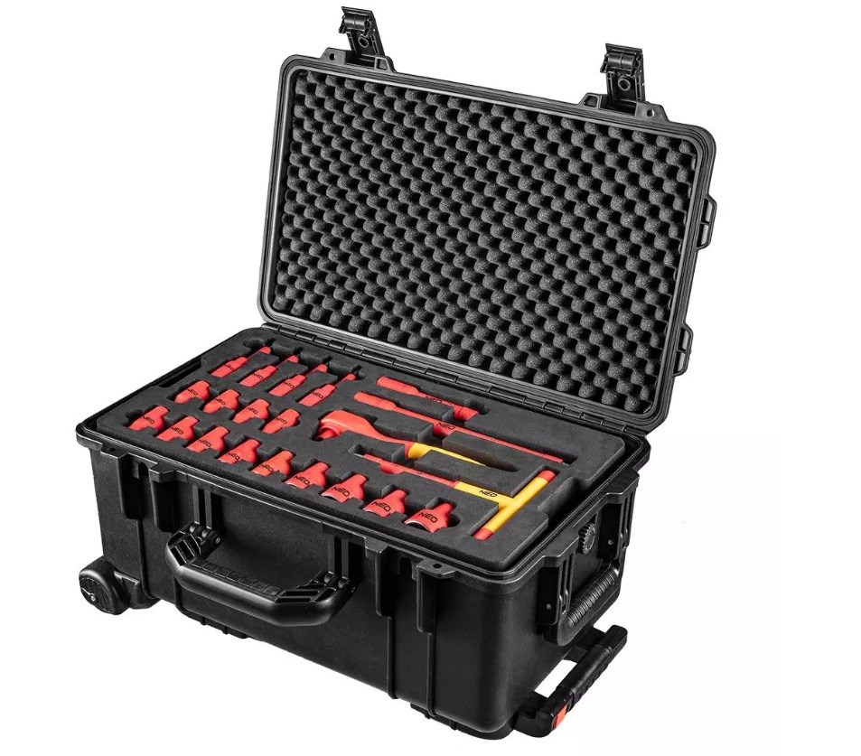 Kutija s alatom NEO TOOLS 01-311 za električare (52 kom, 22" kofer, IP67)-16