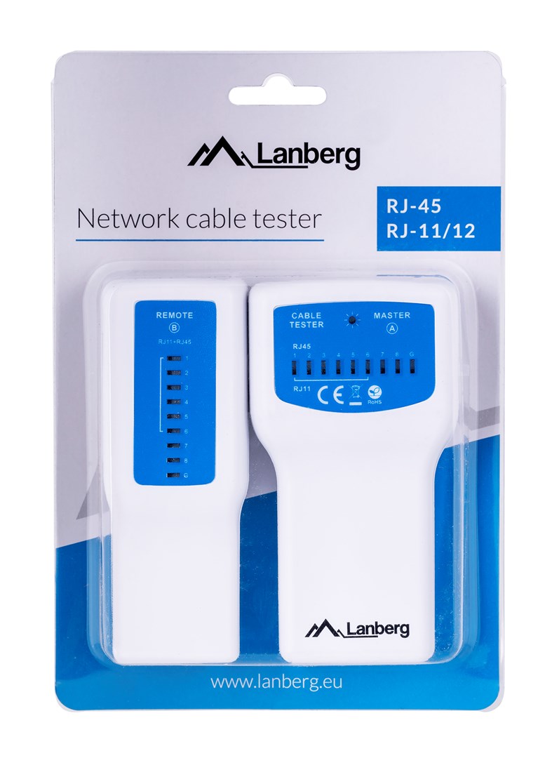 Testera za mrežni kabel Lanberg NT-0402 PoE testera plavi bijeli-1