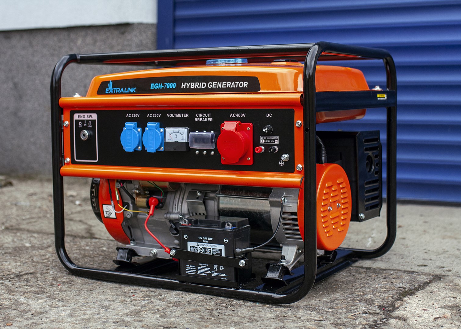 Generator EXTRALINK EGH-7000 hybrid (7000 W, 4-taktni, benzinski, ručno/elektronsko paljenje, inverter tehnologija)-3