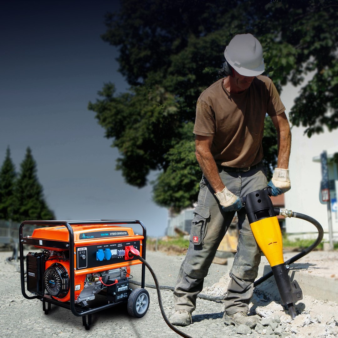 Generator EXTRALINK EGH-7000 hybrid (7000 W, 4-taktni, benzinski, ručno/elektronsko paljenje, inverter tehnologija)-11