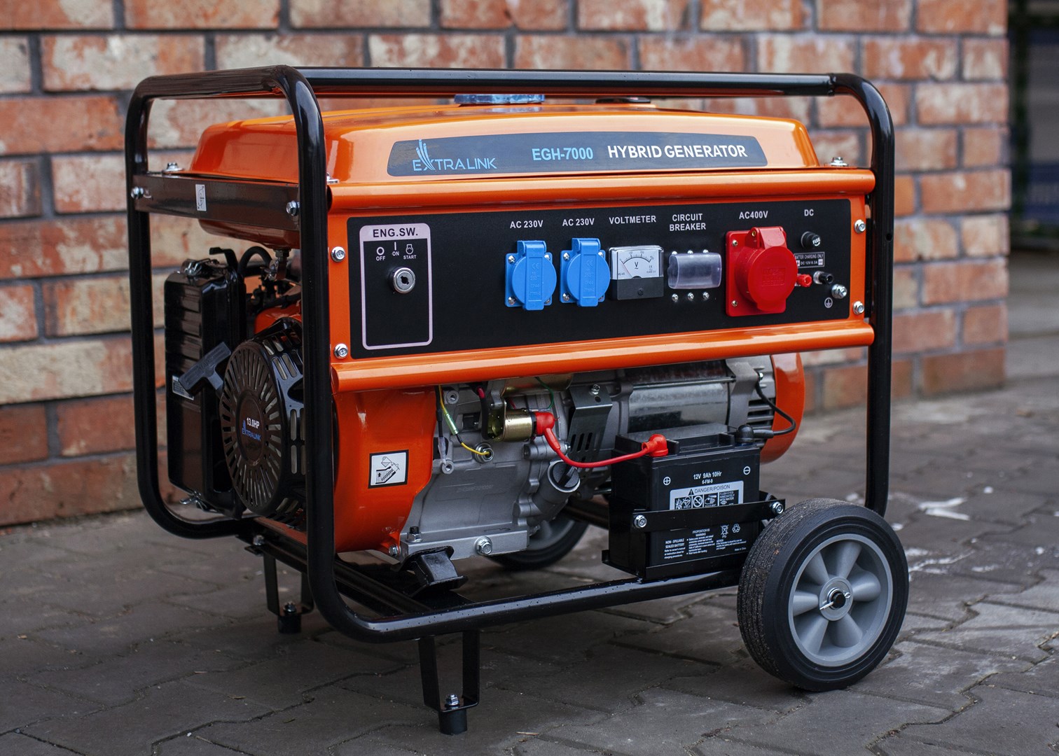 Generator EXTRALINK EGH-7000 hybrid (7000 W, 4-taktni, benzinski, ručno/elektronsko paljenje, inverter tehnologija)-5