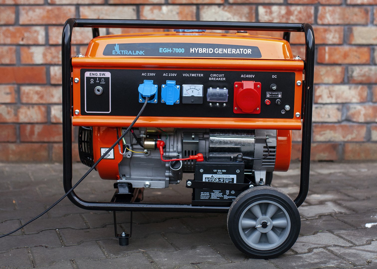Generator EXTRALINK EGH-7000 hybrid (7000 W, 4-taktni, benzinski, ručno/elektronsko paljenje, inverter tehnologija)-14