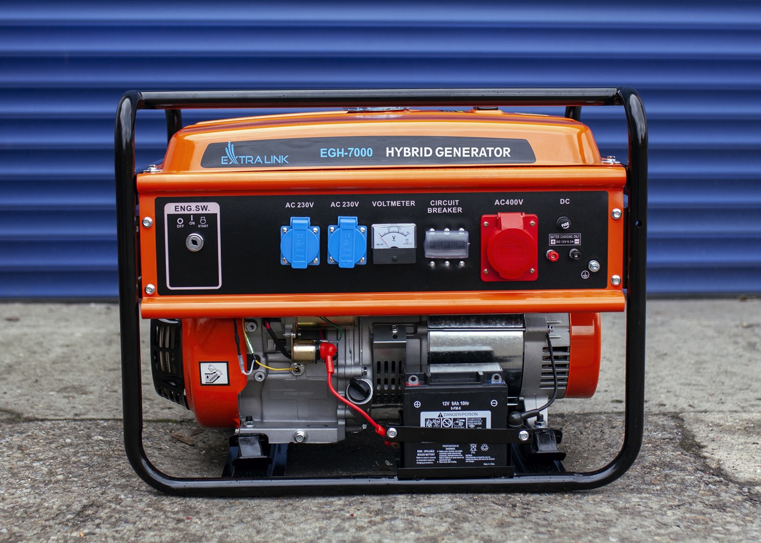 Generator EXTRALINK EGH-7000 hybrid (7000 W, 4-taktni, benzinski, ručno/elektronsko paljenje, inverter tehnologija)-2