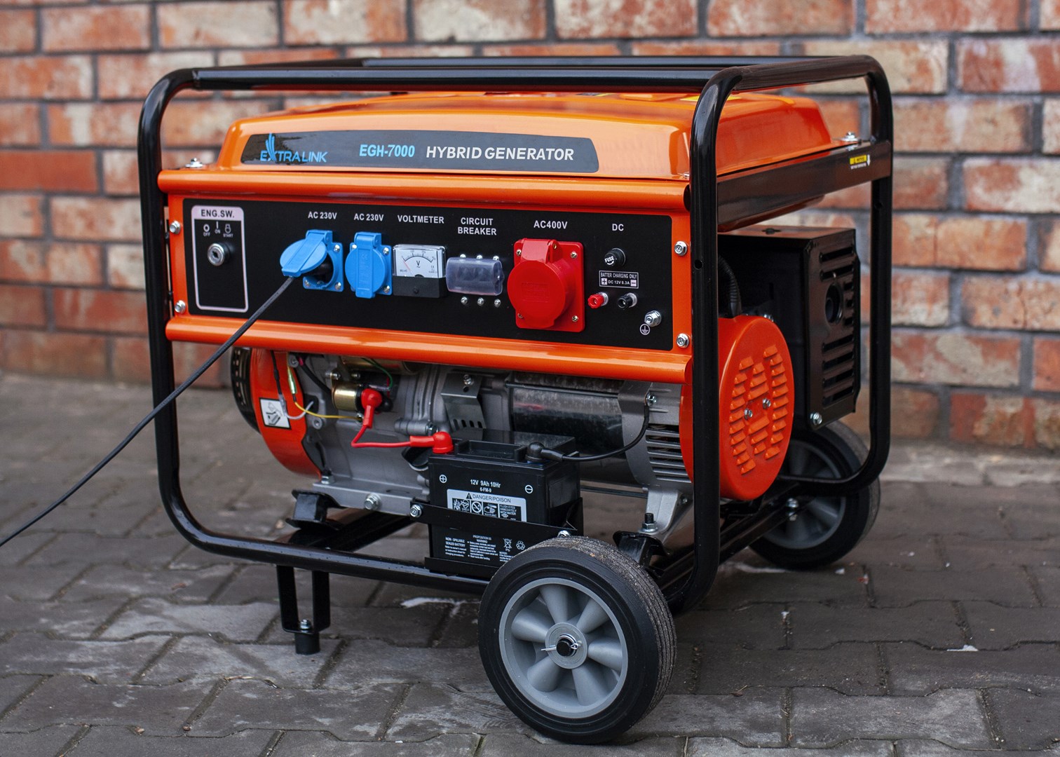 Generator EXTRALINK EGH-7000 hybrid (7000 W, 4-taktni, benzinski, ručno/elektronsko paljenje, inverter tehnologija)-15