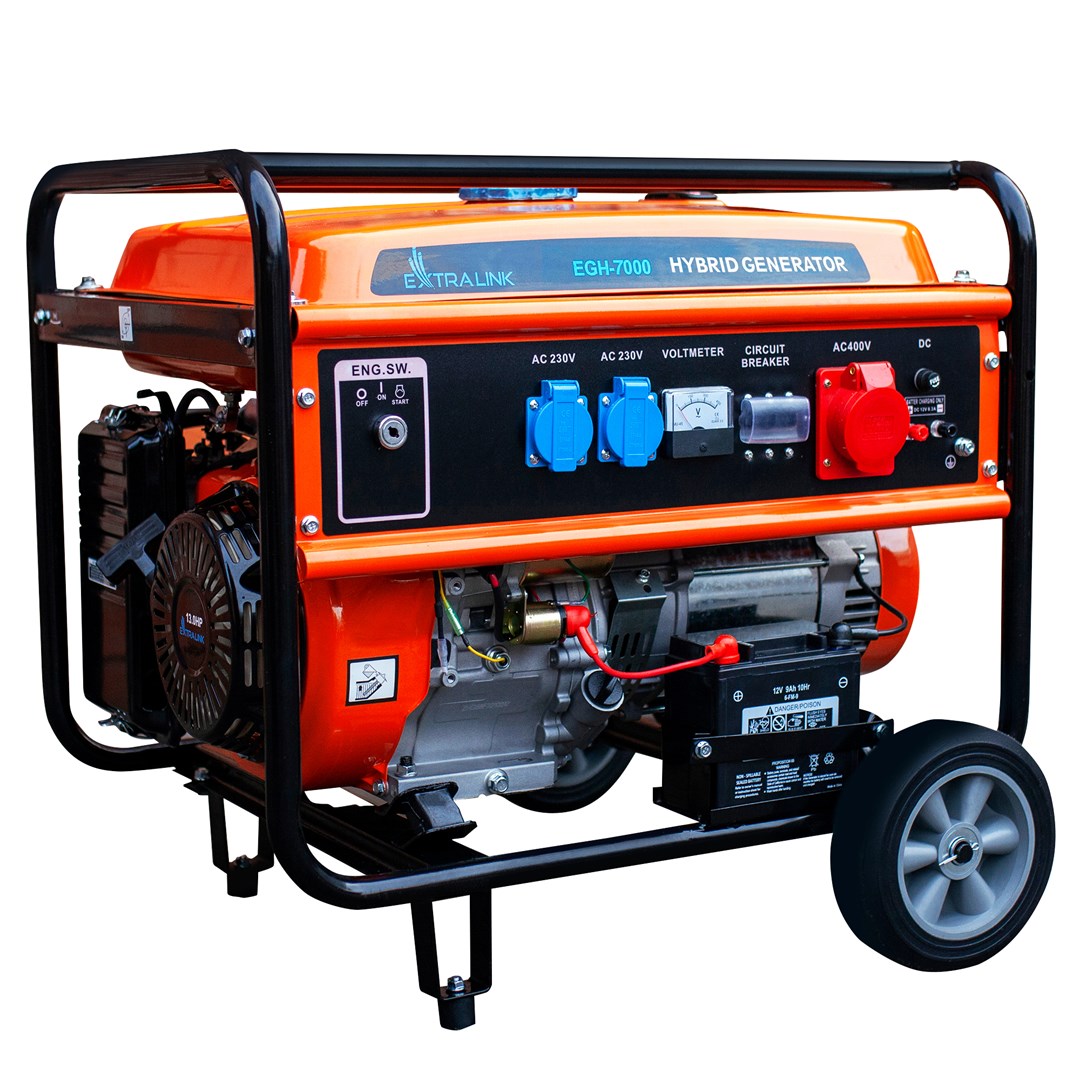 Generator EXTRALINK EGH-7000 hybrid (7000 W, 4-taktni, benzinski, ručno/elektronsko paljenje, inverter tehnologija)-33