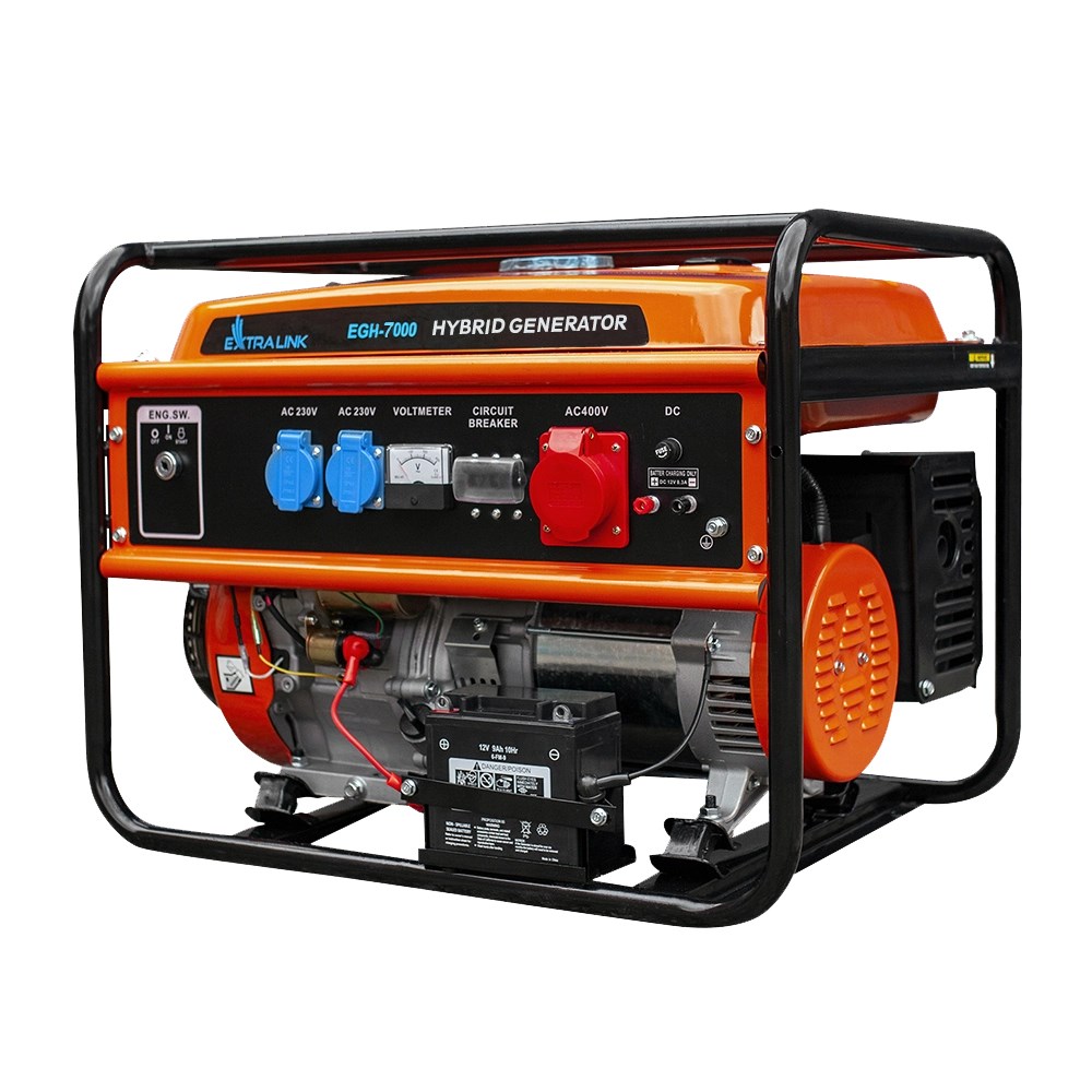 Generator EXTRALINK EGH-7000 hybrid (7000 W, 4-taktni, benzinski, ručno/elektronsko paljenje, inverter tehnologija)-8