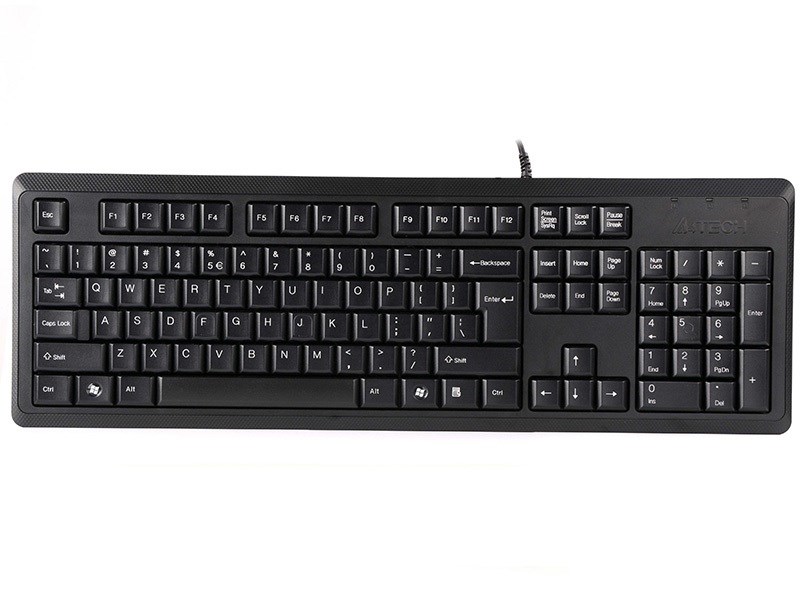 Tipkovnica A4TECH KR-92 (USB, QWERTY, engleski) crna – internacionalna non HR tipkovnica-4