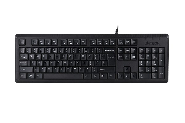 Tipkovnica A4TECH KR-92 (USB, QWERTY, engleski) crna – internacionalna non HR tipkovnica-0