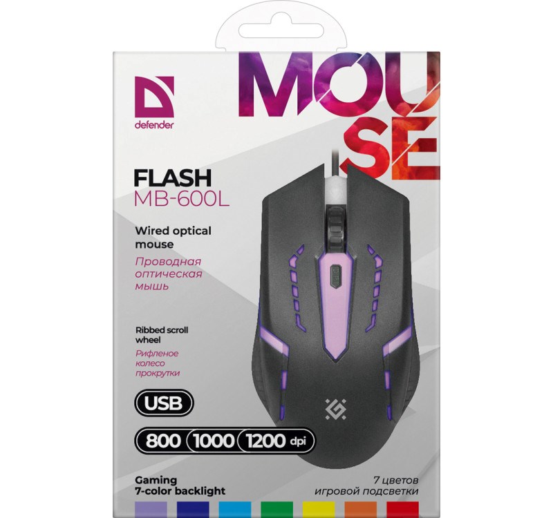 Miš DEFENDER FLASH MB-600L (optički, LED, 1200dpi, 4 tipke)-6
