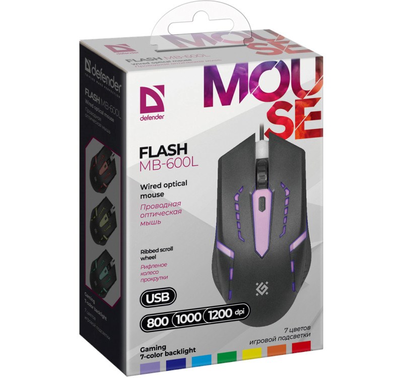Miš DEFENDER FLASH MB-600L (optički, LED, 1200dpi, 4 tipke)-7
